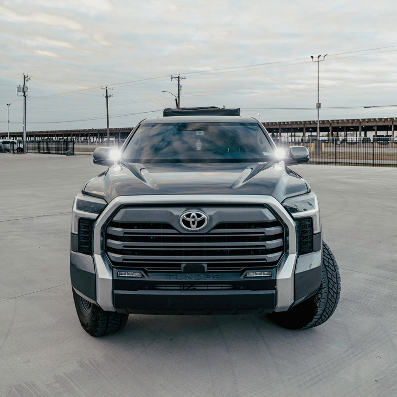 Toyota Tundra Ditch Light Brackets Kit - Cali Raised LED - Low Profile - `22-`27